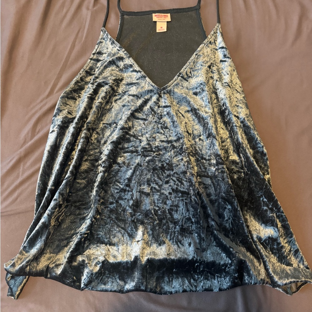 Mossimo Supply Co. Shimmering Black Velvet Camisole